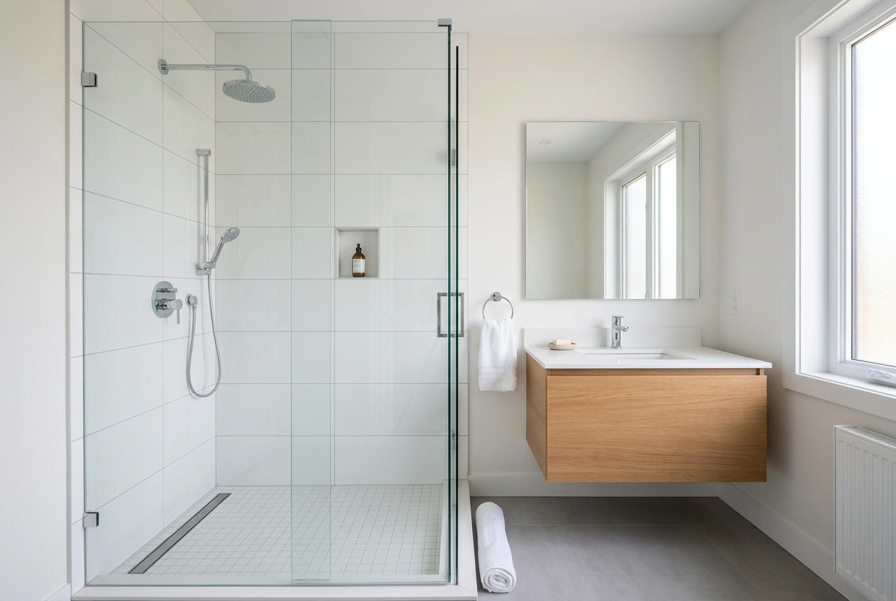 Sanitized bathroom finish